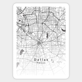 Dallas Texas City Map Sticker